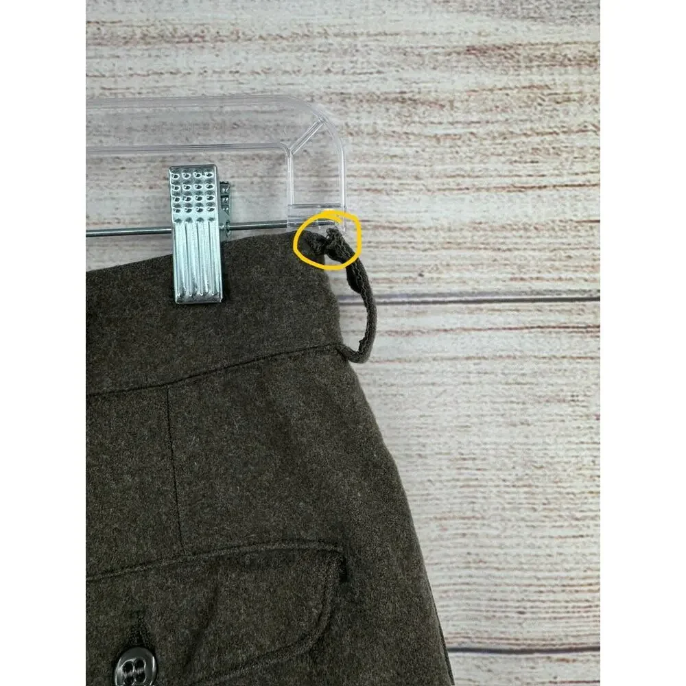 Vintage 50's 1957 US Army Wool‎ Trousers Men's 27x30 Kersey Green